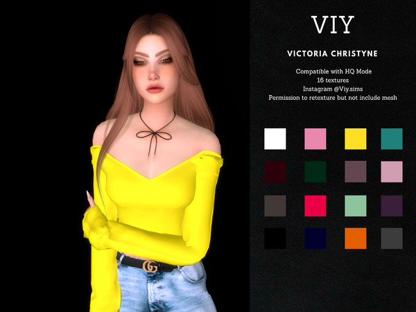 Sims 4 — Top Viy v3 by Viy_Sims — New mesh! 16 textures Compatible with Hq mode Instagram: @Viy.sims