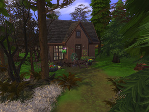 Sims 4 — In the Woods / NO CC by residentsim — A cozy cabin in the woods. The perfect place for Sims who love nature.