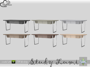 Sims 4 — Study Lumi Desk by BuffSumm — Part of the *Study Lumi Set* Created by BuffSumm @ TSR