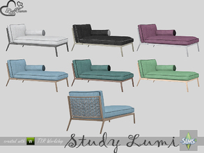 Sims 4 — Study Lumi Loveseat by BuffSumm — Part of the *Study Lumi Set* Created by BuffSumm @ TSR