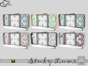 Sims 4 — Study Lumi Tableclock by BuffSumm — Part of the *Study Lumi Set* Created by BuffSumm @ TSR