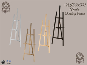 Sims 4 — NEIDEN Nordic Wooden Easel by RightHearted — Introduce the this sleek wooden easel to your studio or living