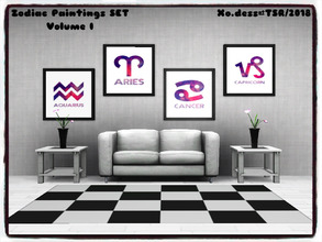 Sims 3 — Dess_Zodiac Paintings SET. VI* by Xodess — This is my first set in the Zodiac series. It consists of the Zodiac