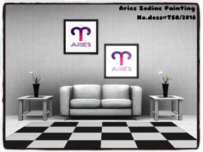 Sims 3 — Dess_Aries Zodiac Painting by Xodess — This painting is from VOLUME ONE of my Zodiac series. It consists of the