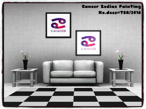 Sims 3 — Dess_Cancer Zodiac Painting by Xodess — This painting is from VOLUME ONE of my Zodiac series. It consists of the