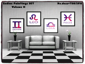 Sims 3 — Dess_Zodiac Paintings SET. VII* by Xodess — This is my second set in the Zodiac series. It consists of the