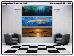 Sims 3 — Dess_Dolphins. SET* by Xodess — This set consists of three single file paintings based around my love for