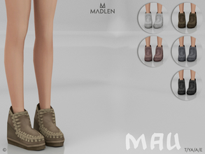 Sims 4 — Madlen Mau Boots by MJ95 — Mesh modifying: Not allowed. Recolouring: Allowed. (Please add original link in the