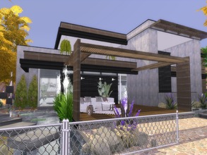 Sims 4 — Modern Norema by Suzz86 — Modern Home featuring kitchen,dining area and livingroom 3 Bedroom 1 Bathroom 2 Office