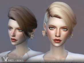 Sims 4 — WINGS-OE0912 by wingssims — This hair style has 20 kinds of color File size is about 13MB Hope you like it!