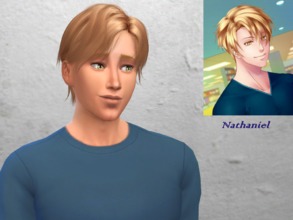 Sims 4 — Nathaniel (High School) by SullyDark — Nathaniel from the otome game MyCandyLove. *Teen *Traits: Genius;