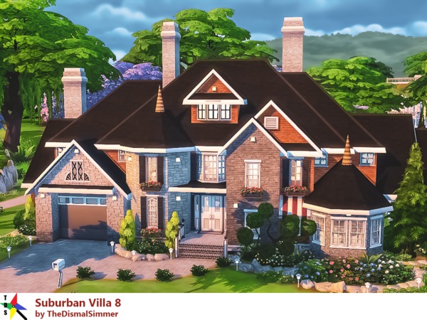 Sims 4 — Suburban Villa 8 (Basegame!) by TheDismalSimmer — Introducing a new home for a family who wishes to live a
