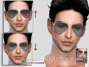Sims 4 — S-Club ts4 WM Glasses FM 201805 V2 by S-Club — Glasses, for male/female, 10 swatches, hope you like. 