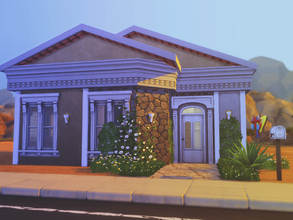 Sims 4 — Tiny Villa - NO CC by _simmA_ — Tiny Villa is a small starter featuring one bedroom and one bathroom, and no