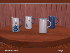 Sims 4 — Beach Party. Pitcher by soloriya — Decorative pitcher. Part of Beach Party set. 4 color variations. Category: