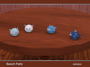 Sims 4 — Beach Party. Salt Shaker by soloriya — Decorative fish, salt shaker. Part of Beach Party set. 4 color