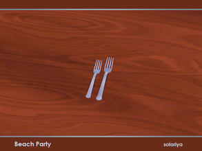 Sims 4 — Beach Party. Two Forks by soloriya — Two decorative forks in one mesh. Part of Beach Party set. 1 color