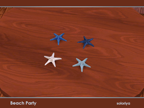 Sims 4 — Beach Party. Sea Star by soloriya — Decorative sea star. Part of Beach Party set. 4 color variations. Category: