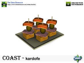 Sims 3 — kardofe_Coast_Appetizers by kardofe — Plate with rich appetizers