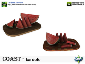 Sims 3 — kardofe_Coast_Watermelon by kardofe — Tray with pieces of fresh watermelon