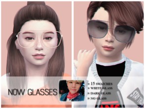 Sims 4 — Now Glasses - kids by jealousypixel — These glasses are inspired by Min Yoongi from BTS. They come with white