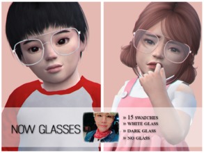 Sims 4 — Now Glasses - toddler by jealousypixel — These glasses are inspired by Min Yoongi from BTS. They come with white