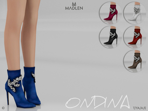 Sims 4 — Madlen Ondina Boots by MJ95 — Mesh modifying: Not allowed. Recolouring: Allowed. (Please add original link in
