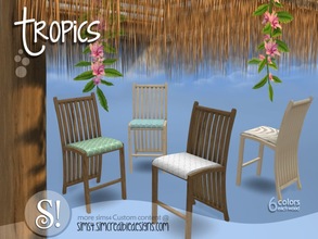 Sims 4 — Tropics bar - stool by SIMcredible! — by SIMcredibledesigns.com available at TSR 2 colors in 12 variations