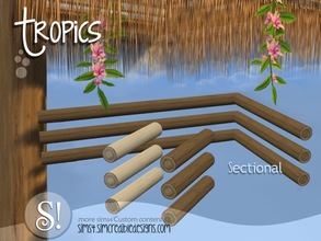 Sims 4 — Tropics bar - Fence *decor* by SIMcredible! — *Looks like a fence, it is sectional but decor only* by