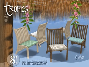 Sims 4 — Tropics outdoor - chair  by SIMcredible! — by SIMcredibledesigns.com available at TSR 2 colors in 12 variations