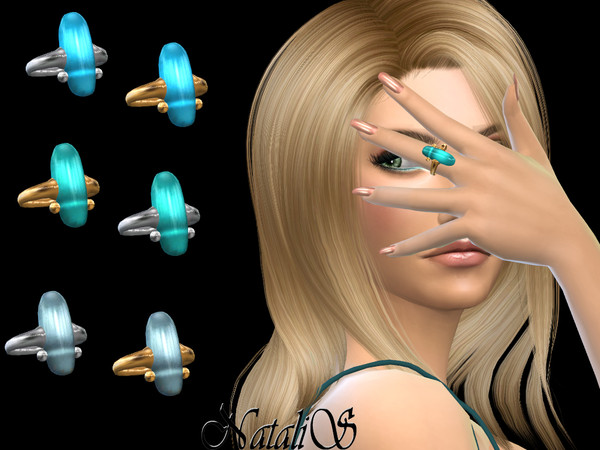 Sims 4 — NataliS_Sea glass ring by Natalis — NataliS_Sea glass ring. FT-FA-FE 3 shades of glass.