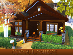 Sims 4 — Cozy Autumn Home (NO CC) by MSQSIMS — Adorable autumn home featurong one bedroom, one bathroom with laundry, and