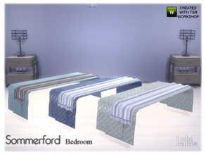 Sims 4 — Sommerford Bedroom Blanket Decor by Lulu265 — Sommerford Bedroom Blanket Decor