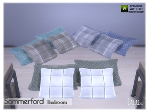 Sims 4 — Sommerford Bedroom Decor Bed Pillows by Lulu265 — Sommerford Bedroom Decor Bed Pillows