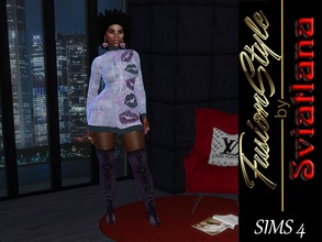 Sims 4 — Fusionstyle by Sviatlana - Short dress Kiss by FusionStyle_by_Sviatlana — If you are interested in my content
