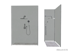 Sims 4 — Bathroom Liz - Shower by ShinoKCR — Sleek and modern Bathroom Furniture Shower fixed on Nov.17 for University