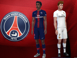 Sims 4 — Paris Saint-Germain Kit 2018/19 fitness needed by RJG811 — Paris Saint-Germain Kit 2018/19 Jerseys -Kylian