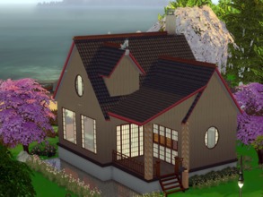 Sims 4 — Cherry Blossom by Sapphyra2 — Asian style cherry blossom cottage with minimal CC for your sims. Use