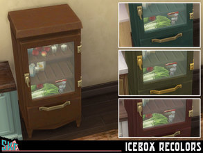 Sims 4 — Vintage Icebox Refrigerator Recolors by Shannanigan — Recolors of the Vintage Icebox Refrigerator from the base