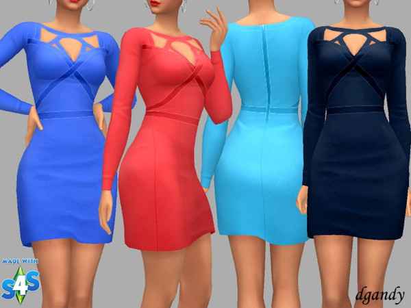 Sims 4 — Dress - Beth by Dgandy — Base game item Outfit: Party Formal 4 colors