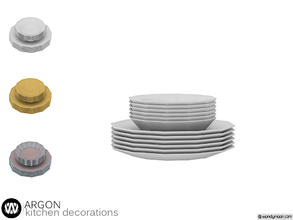 Sims 4 — Argon Plates by wondymoon — - Argon Kitchen - Plates - Wondymoon|TSR - Creations'2018