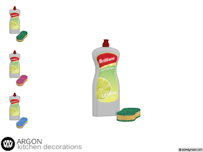 Sims 4 — Argon Liquid Dish Wash and Sponge by wondymoon — - Argon Kitchen - Liquid Dish Wash and Sponge - Wondymoon|TSR -