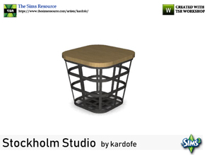 Sims 3 — kardofe_Stockholm Studio_EndTable by kardofe — Auxiliary table made of wood and metal