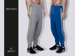 Sims 4 — Athletic Sweatpants by Darte77 — - 12 swatches - All LODs - Teen to elder - Base game compatible 
