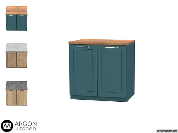Sims 4 — Argon Counter I by wondymoon — - Argon Kitchen - Counter I - Wondymoon|TSR - Creations'2018