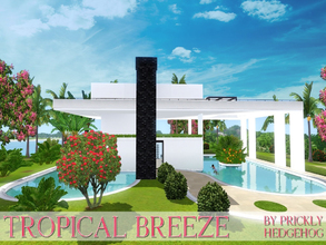 Sims 3 — Tropical Breeze by Prickly_Hedgehog — Tropical Breeze deluxe home. One bedroom, 1 bathroom. Big Pool. Needs