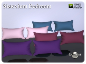 Sims 4 — sistexium cushions bed by jomsims — sistexium cushions bed