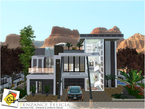 Sims 3 — Penzance Felicia by Onyxium — On the first floor: Living Room | Dining Room | Kitchen | Bathroom | Garage On the