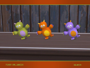 Sims 4 — Funny Halloween. Little Cute Monster by soloriya — Decorative little cute plush monster. Part of Funny Halloween