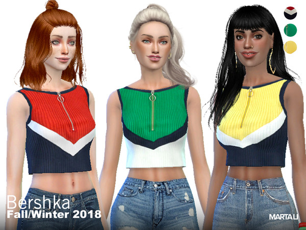 Sims 4 — Marta Li Bershka Halter Top - Perfect Patio needed by martalisofia — From Bershka's Fall/Winter 2018 Collection